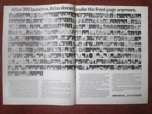 3/1971 PUB GENERAL DYNAMICS ATLAS 390 LAUNCHES NASA USAF CENTAUR ORIGINAL AD - Imagen 1 de 1