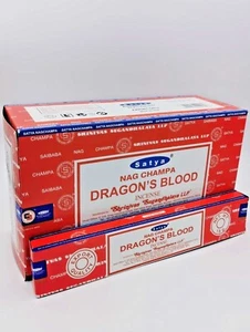Palos de Incienso Satya Sangre de Dragones Genuino Nag Champa Joss Fragancia 15g 1 6 Caja - Imagen 1 de 5