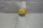 Gents Solid 14kt Ring with Authentic U.S. 1856 1 Dollar Gold Coin, Estate 1960's