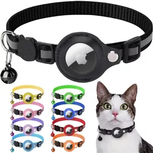 Apple Airtag GPS Case Katze Halsband für kleine Hunde mit Glocke Sicherheits-Abreißhalsbänder - Bild 1 von 13