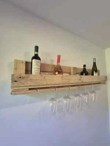 Weinregal Palettenregal Regal Holzregal Bar Palette Rustikal Flaschenregal - Bild 1 von 3