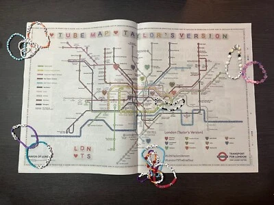 Taylor Evening Standard Collector’ Issue “Tube Map Taylor’s Version” London Map - Imagen 1 de 4