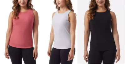 32 Degrees Cool Women's Soft Ribbed Fabric with Built-In-Bra Top(1760130) - Image 1 of 4