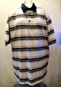 Herren #16 Windham Pointe Kurzarm, Tasche, Baumwollmischung, weiß gestreift, 3XL - Bild 1 von 4