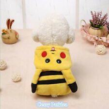 SN-B2-3 NEW Deluxe Pikachu Pokemon Pet Dog Cat Winter Clothes Puppy Costume