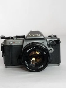 vintage Vivitar V3800N 35mm SLR Film Camera with 50mm Lens And Case - Photo 1/7