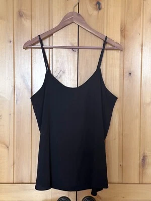 Nuevo SPANX Tejido Crepe Cami, Clásico Negro L Foto 1 de 4
