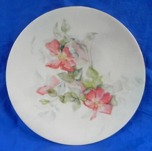 Antique Tressemanes & Vogt Porcelain Plate, Floral, 9 3/8", T&V France, Limoges - Picture 1 of 7