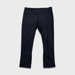 Leggings deportivos deportivos negros Lululemon Run Inspire Crop II para mujer talla 6 - Imagen 1 de 10