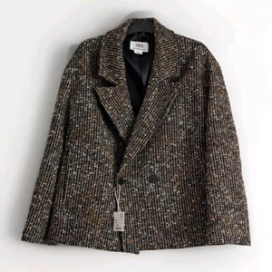 ZARA MEN'S LIMITED EDITION OVERSIZED TEXURED COAT .LABELLED S-M / WOULD FIT M-L - Picture 1 of 21