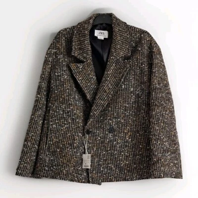 ZARA MEN'S  LIMITED EDITION OVERSIZED TEXURED COAT .LABELLED S-M / WOULD FIT M-L - Image 1 of 4