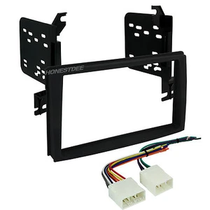 Kit de instalación de tablero de radio estéreo de doble din 95-7502B para automóvil y cables para 2000 2001 MPV - Imagen 1 de 3
