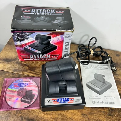 Vintage Flight Control Thrustmaster Attack Throttle Digital Game Used - Image 1 of 4