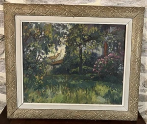 Huile sur panneau signée Paysage Art Déco postimpressionnisme école francaise - Picture 1 of 11
