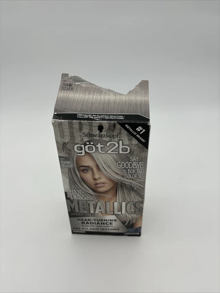 Schwarzkopf Got2b Metallics M72 Dusty Silver Permanent Dye Urban Grey Hair Color - Image 1 of 4