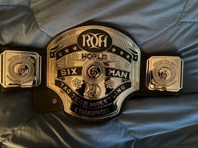 Cinto de luta livre Ring Of Honor Six Man 3mm zinco usado seminovo - Imagem 1 de 4