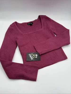 Top de manga larga Art Class para niña talla pequeña (6-7) rojo baya Foto 1 de 4