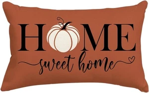 RABUSOFA Fall Pillow Covers 12x20 Inch,Pumpkin 20 x 12 (Pack of 1), Rust  - Picture 1 of 7