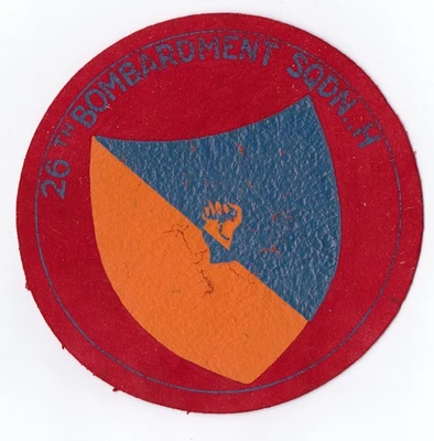 USAF 26th BOMBARDMENT SQUADRON (H) LEATHER PATCH - Image 1 of 2