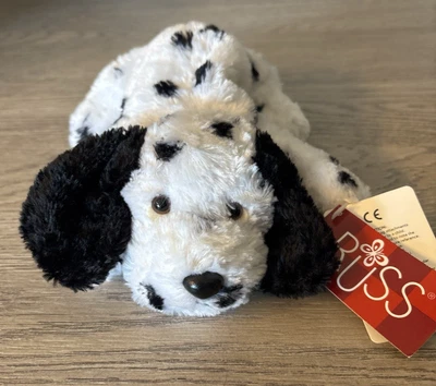 Russ Flopples Dalmatian Soft Toy 'Punch' 6" Beanie Plush Brand New with Tags - Image 1 of 4