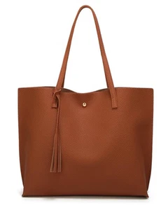 Women's Soft Faux Leather Tote Shoulder Bag from, Big Capacity Tassel Handbag... - Picture 1 of 7