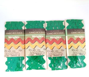 Lotto 4 rack vintage Wright's JUMBO Rick VERDE SMERALDO nuovi - Foto 1 di 4