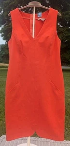 Banana Republic Dress Women's Size 2 Sleeveless Orange Geo Red Color jun25 - Picture 1 of 24