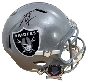 ASHTON JEANTY SIGNIERTER LAS VEGAS RAIDERS FULL SIZE HELM BECKETT COA 4W181328 - Bild 1 von 9
