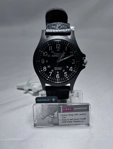 Timex TW4B08100, Men's "Expedition Metal Field" Black Nylon Watch, Indiglo, Date - Picture 1 of 3