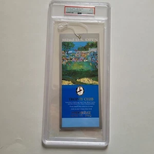 2002 US OPEN TICKET TIGER WOODS WINS SATURDAY JUNE 15 LEROY NIEMAN ARTWORK PSA 4 - Picture 1 of 5