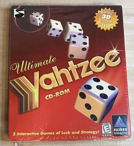 Ultimate Yahtzee CD-ROM Hasbro 1996 Arcade PC Windows 95 Game Big Box SEALED NEW - Picture 1 of 3