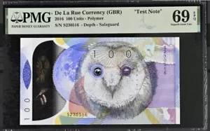 De La Rue (GBR), 100 Units, 2016, Safeguard "Test Note-Polymer", PMG 69 EPQ - Picture 1 of 2