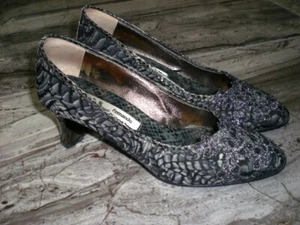 Pensato Schuhe 38,5 grau florale Muster w. NEU - Bild 1 von 3
