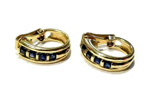 Schmuck Modeschmuck Ohrringe Clips Kristall blau earrings - Bild 1 von 3