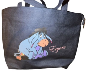 Disney Eeyord Blue Jean Handbag Tote Graphic Print Blue Jean Graphic Print - Picture 1 of 3