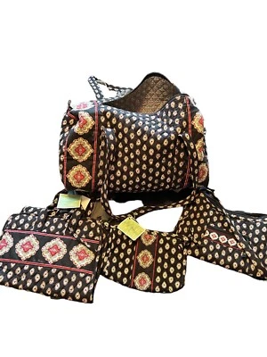 Vera Bradley Small Duffle Classic Black Matching Organizer Purse Makeup Eyeglass - Image 1 of 4