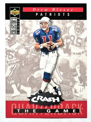 DREW BLEDSOE Patriots 1994 Upper Deck Collector's Choice SILVER CRASH Card #C9 - Image 1 of 4