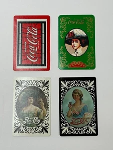 Vintage Lot of 4 Coca Cola Pepsi Cola Single Swap Playing Cards PC11 - Picture 1 of 2