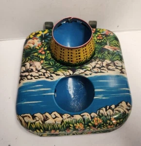 1950s Japan TIN TOY PART Fishing Base / Basket Vintage - Picture 1 of 3
