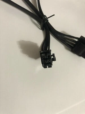 LOT 2 Pcs  SEASONIC  6 Pin  To 2x MOLEX  IDE  Power Supply CABLE FOR SEASONIC PW - Image 1 of 2