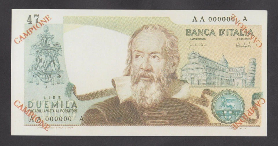 ITALY 2000 Lire 1973 UNC  *SPECIMEN*  REPRODUCTION Foto 1 de 1