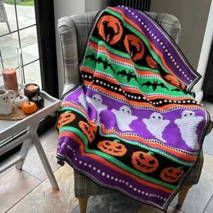 Made By Anita Halloween Dreams Blanket Yarn Pack Kit - Picture 1 of 3