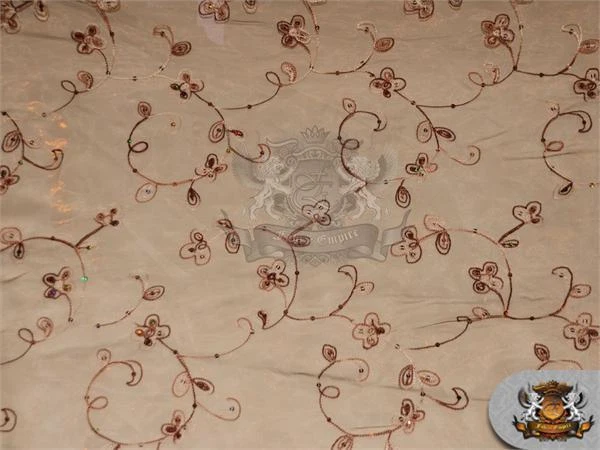 Tela de organza floral dalia COOPER / 60" de ancho / Vendido por yarda Foto 1 de 1