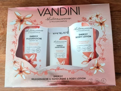 Geschenkset Vandini Energy Bodylotion Pflegedusche Handcreme Babassuöl vegan