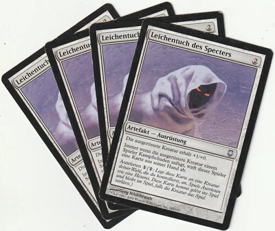 ✪ 4 MAGIC The Gathering LEICHENTUCH DES SPECTERS Artifact PLAYSET DST/DE NM/EX - Bild 1 von 2