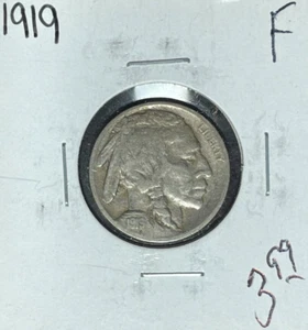 Níquel búfalo 1919 ~ fino ~ bonita moneda~ - Imagen 1 de 2