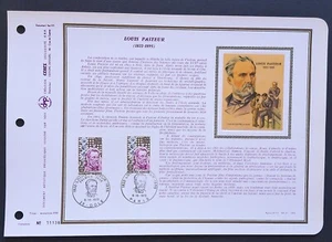 Feuillet DAP 1er jour 115 Soie 1973 Louis Pasteur Sciences - Picture 1 of 1