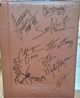 LOTT Impact Trophy Winners Album Signed JSA JJ Watt Lott Matthews Munoz Yary + 6 - Image 1 of 4