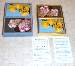 Tarjetas de juego vintage de flores del desierto congreso acabado cel-u-tone - póquer - Imagen 1 de 2