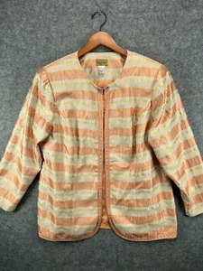 Midnight Velvet Formal Evening Jacket Womens Plus 16W Beige Peach Ladies LS - Picture 1 of 10